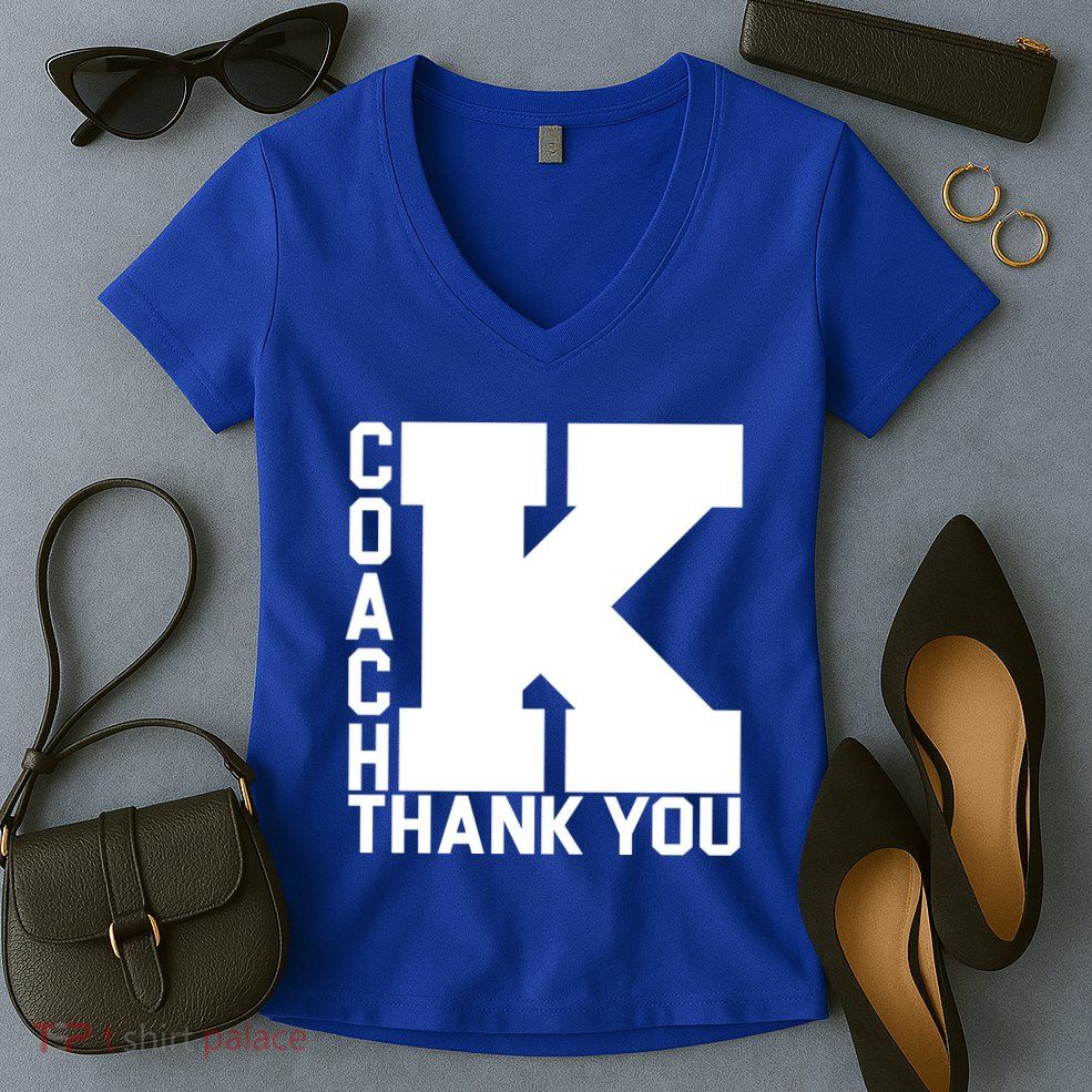 Coach K Thank You Women's V-Neck T-Shirt