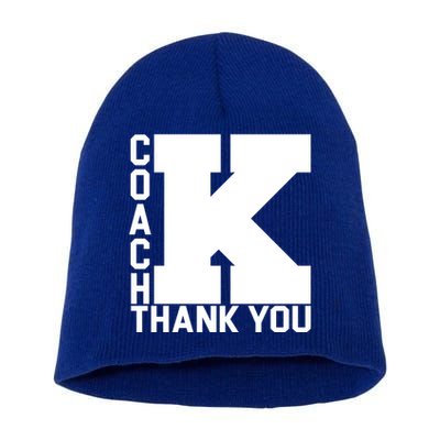 Coach K Thank You Short Acrylic Beanie