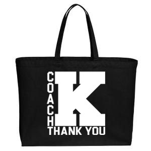 Coach K Thank You Cotton Canvas Jumbo Tote