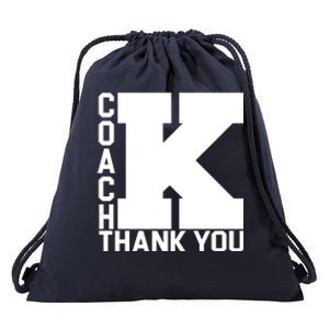 Coach K Thank You Drawstring Bag