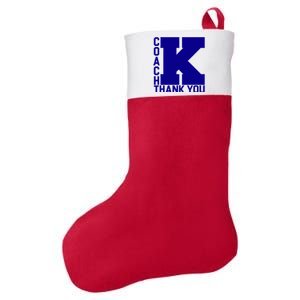 Coach K Thank You Felt Holiday Christmas Stocking