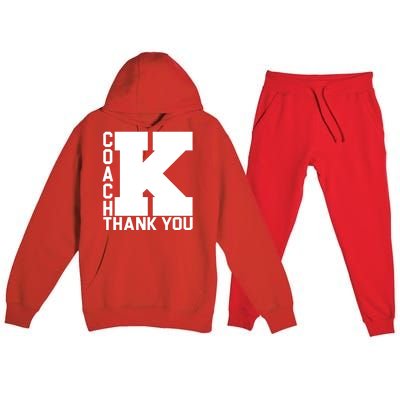 Coach K Thank You Premium Hooded Sweatsuit Set