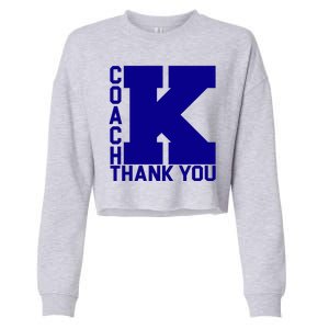 Coach K Thank You Cropped Pullover Crew