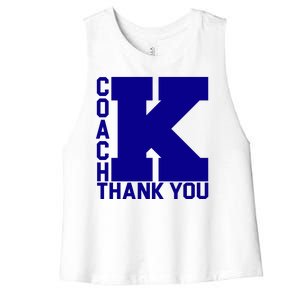 Coach K Thank You Women's Racerback Cropped Tank