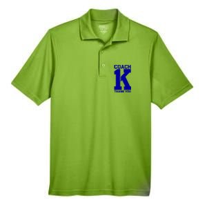 Coach K Thank You College Men's Origin Performance Pique Polo