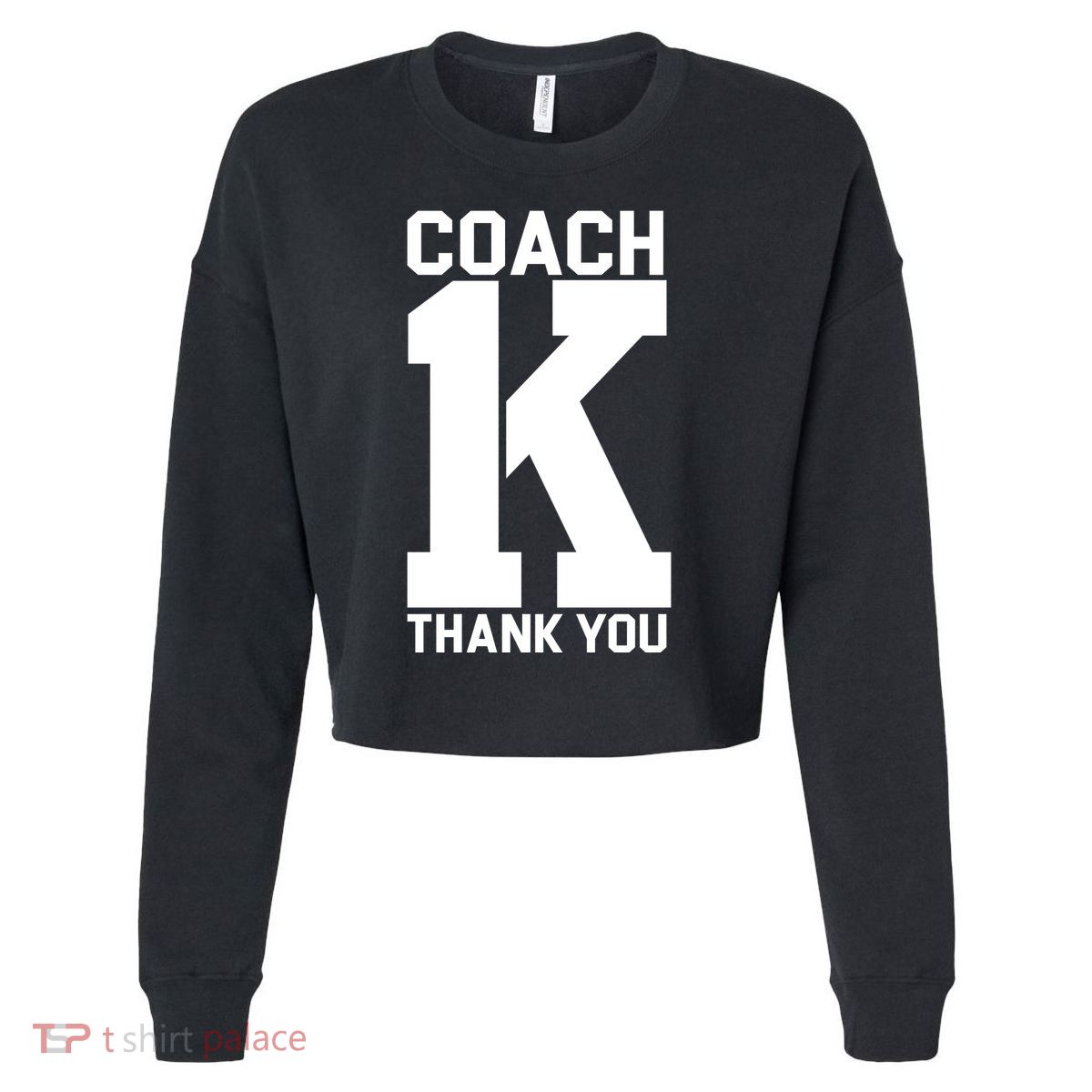 Coach K Thank You College Cropped Pullover Crew