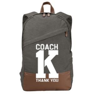 Coach K Thank You College Cotton Canvas Backpack