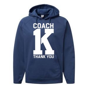 Coach K Thank You College Performance Fleece Hoodie