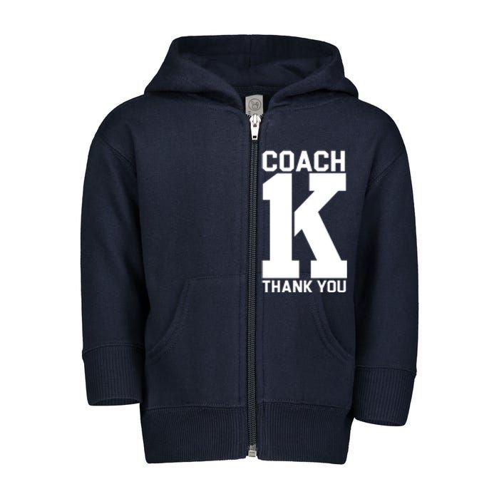 Coach K Thank You College Toddler Zip Fleece Hoodie