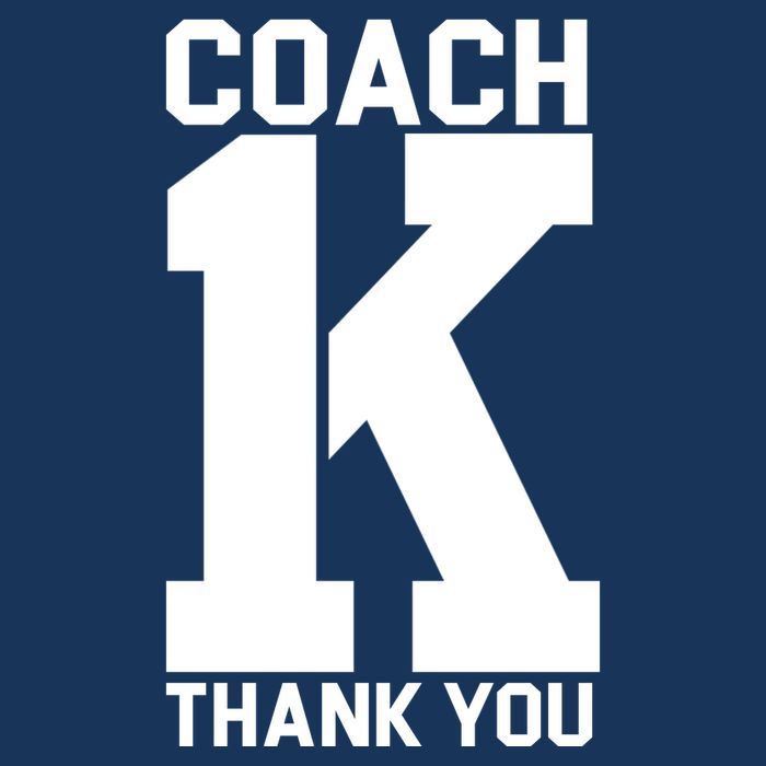 Coach K Thank You College Doggie Tank