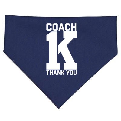 Coach K Thank You College USA-Made Doggie Bandana