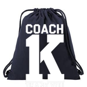 Coach K Thank You College Drawstring Bag