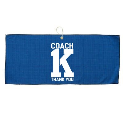 Coach K Thank You College Large Microfiber Waffle Golf Towel