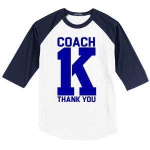 Coach K Thank You College Baseball Sleeve Shirt