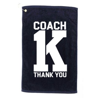 Coach K Thank You College Golf Towel