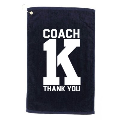 Coach K Thank You College Platinum Collection Golf Towel