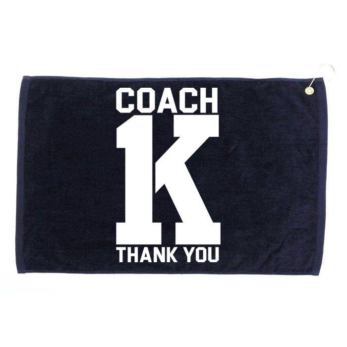 Coach K Thank You College Grommeted Golf Towel