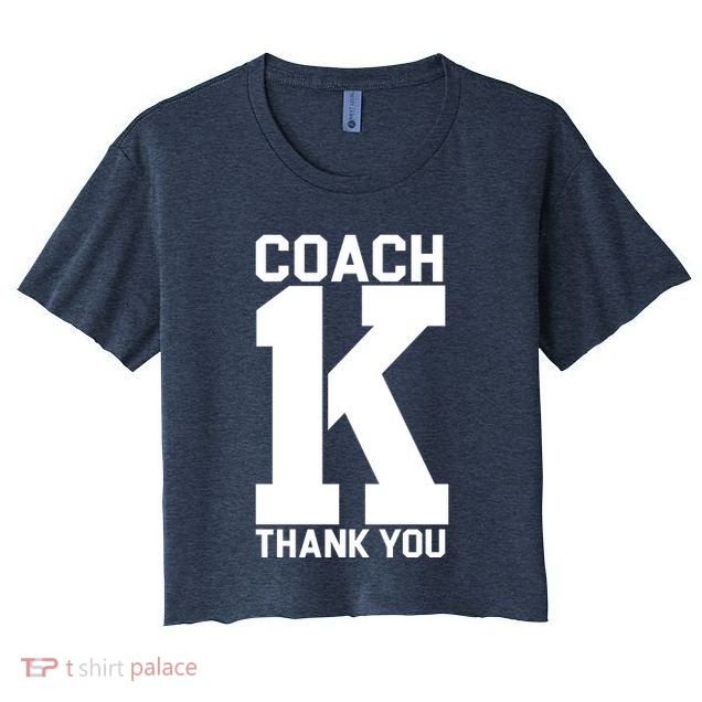 Coach K Thank You College Crop Top