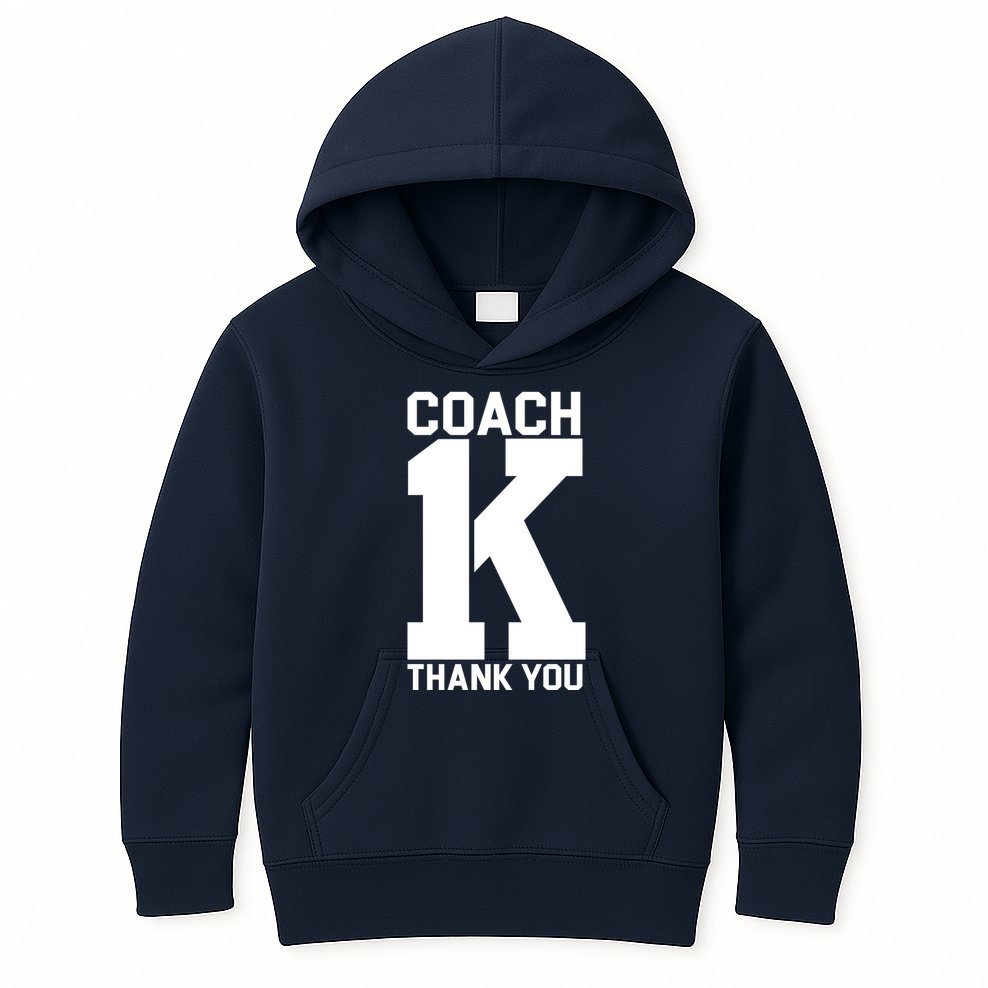 Coach K Thank You College Kids Hoodie