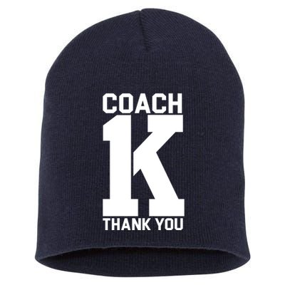 Coach K Thank You College Short Acrylic Beanie