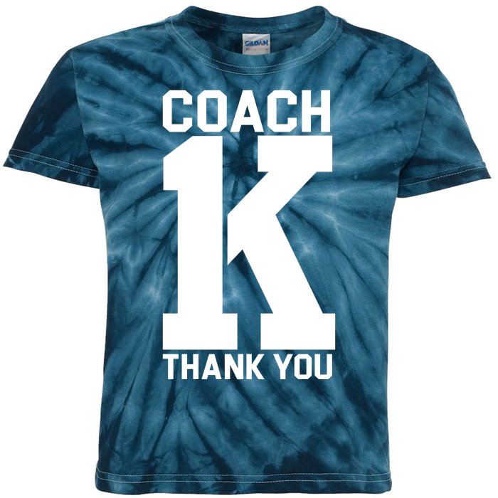 Coach K Thank You College Kids Tie-Dye T-Shirt