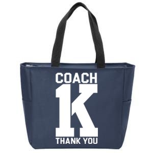 Coach K Thank You College Zip Tote Bag