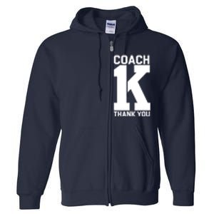 Coach K Thank You College Full Zip Hoodie