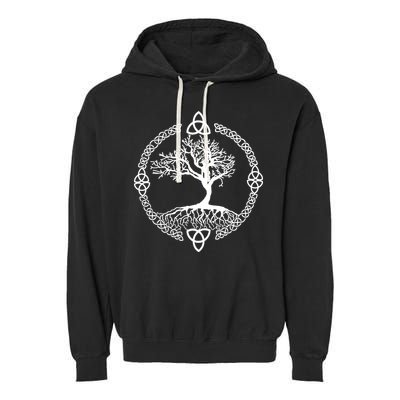 Celtic Knot Tree of Life Yggdrasill Garment-Dyed Fleece Hoodie