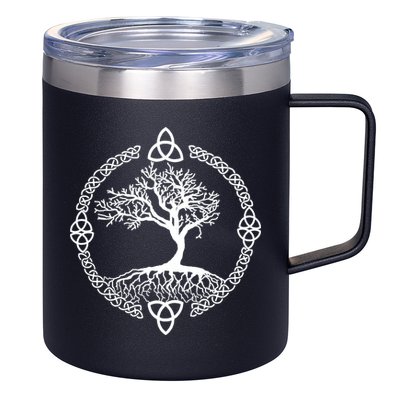Celtic Knot Tree of Life Yggdrasill 12oz Stainless Steel Coffee Mug