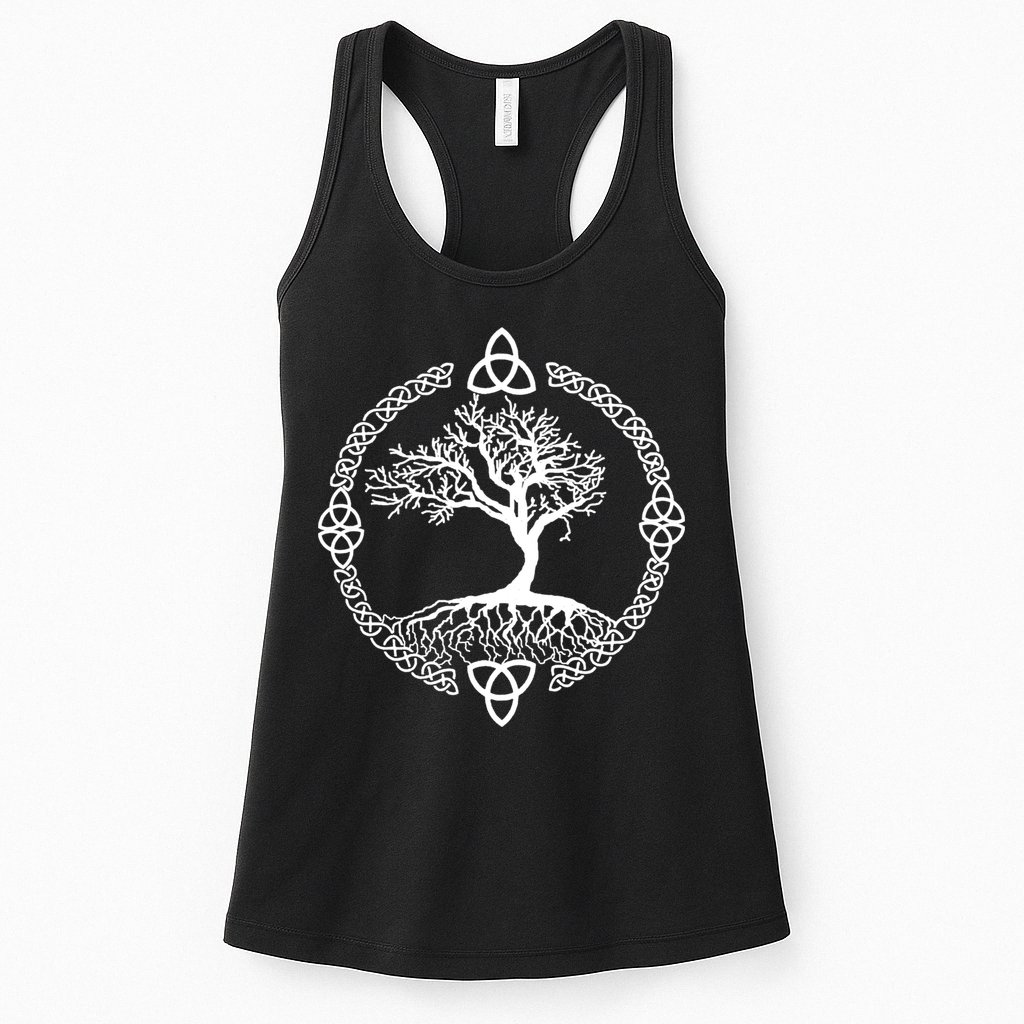 Celtic Knot Tree of Life Yggdrasill Womens Tank Top