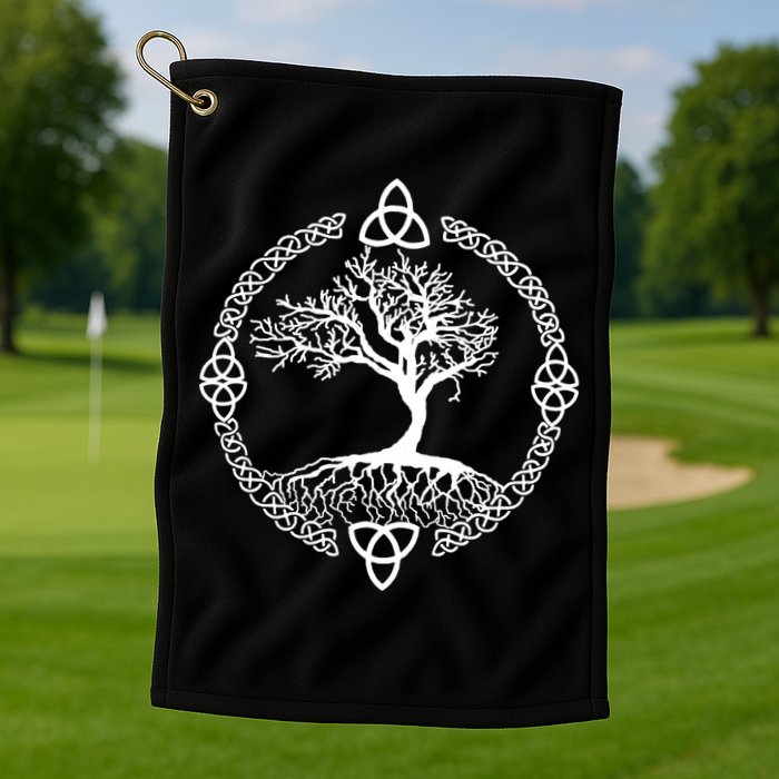 Celtic Knot Tree of Life Yggdrasill Golf Towel