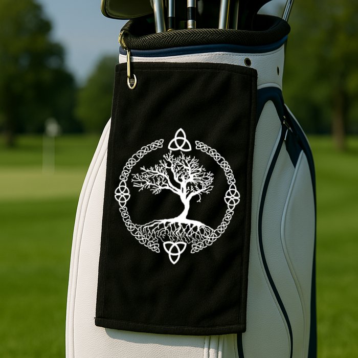 Celtic Knot Tree of Life Yggdrasill Golf Towel