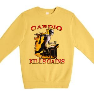 Cardio Kills The Gains Tank Top Premium Crewneck Sweatshirt