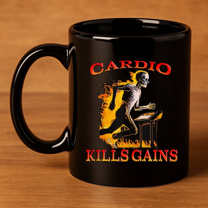 Cardio Kills The Gains Tank Top 11oz C Handle Ceramic Mug