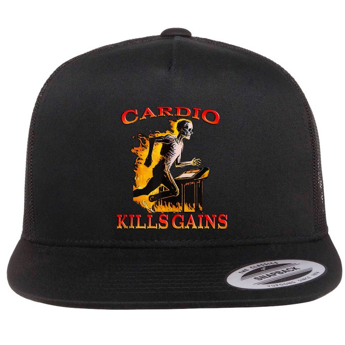 Cardio Kills The Gains Tank Top Flat Bill Trucker Hat