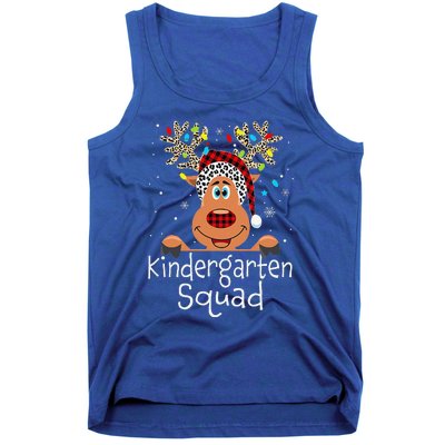 Christmas Kindergarten Teacher Squad Reindeer Teacher Tank Top