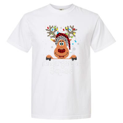 Christmas Kindergarten Teacher Squad Reindeer Teacher Garment-Dyed Heavyweight T-Shirt