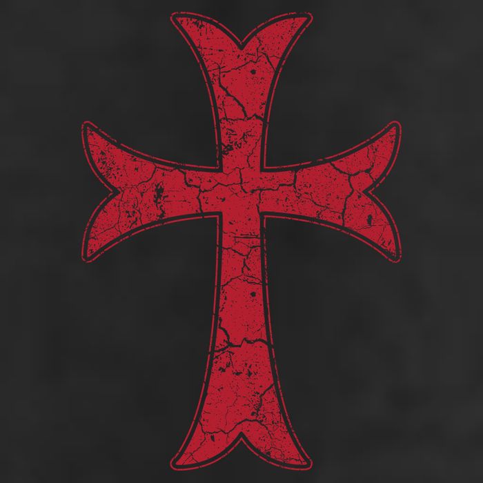 Crusader Knights Templer Cross 7 Panel Mesh Trucker Snapback Hat