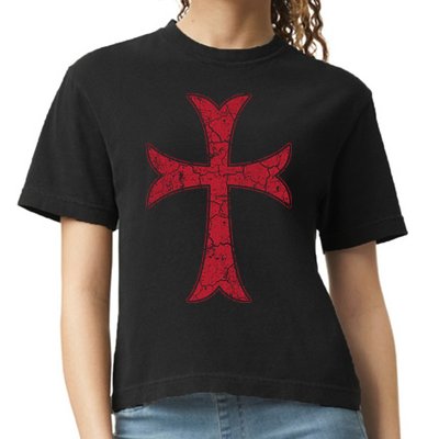 Crusader Knights Templer Cross Comfort Colors Boxy T-Shirt