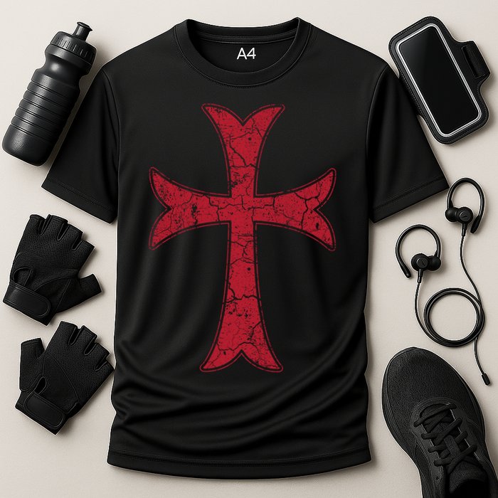 Crusader Knights Templer Cross Performance Shirt
