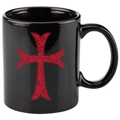 Crusader Knights Templer Cross 11oz C Handle Ceramic Mug