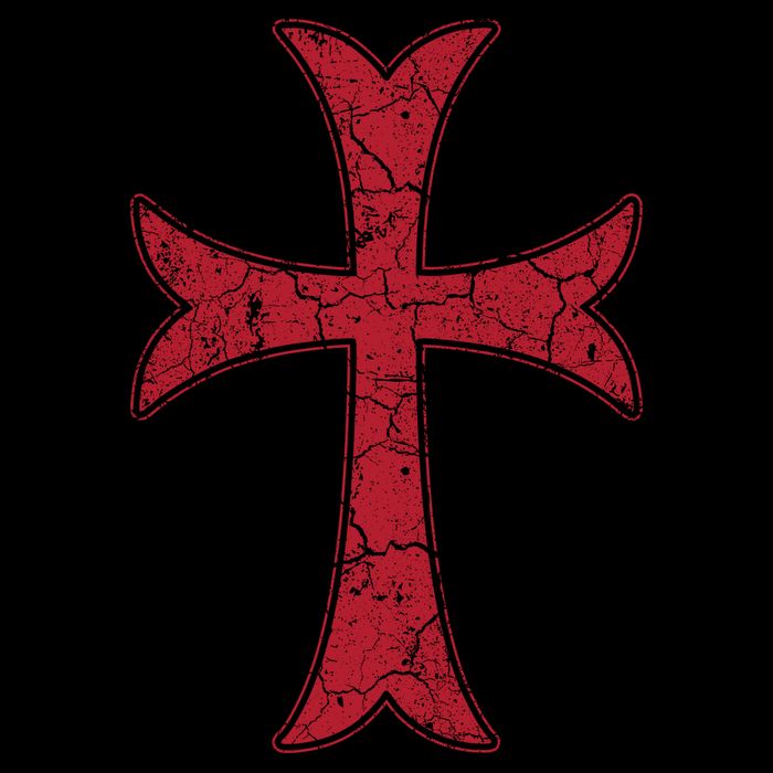 Crusader Knights Templer Cross Flat Bill Trucker Hat