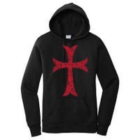 Crusader Knights Templer Cross Women's Pullover Hoodie