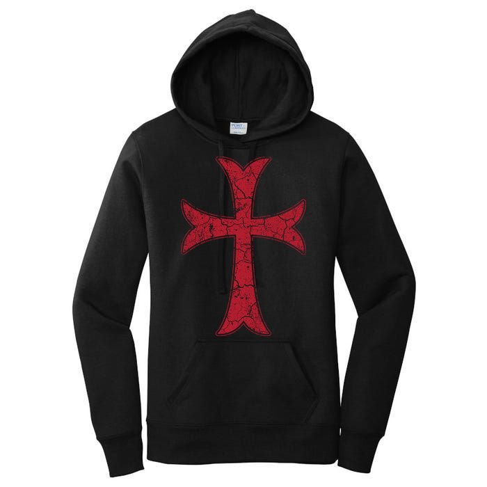 Crusader Knights Templer Cross Women's Pullover Hoodie