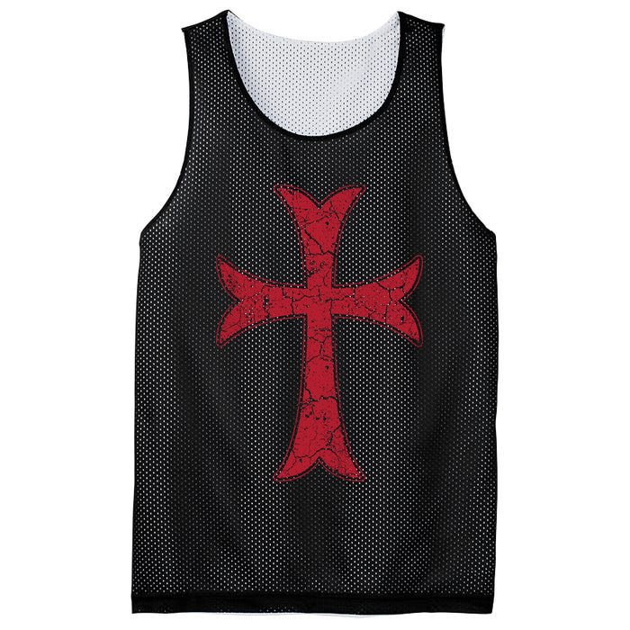 Crusader Knights Templer Cross Mesh Reversible Basketball Jersey Tank