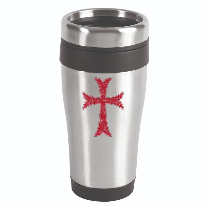 Crusader Knights Templer Cross 16oz Travel Tumbler