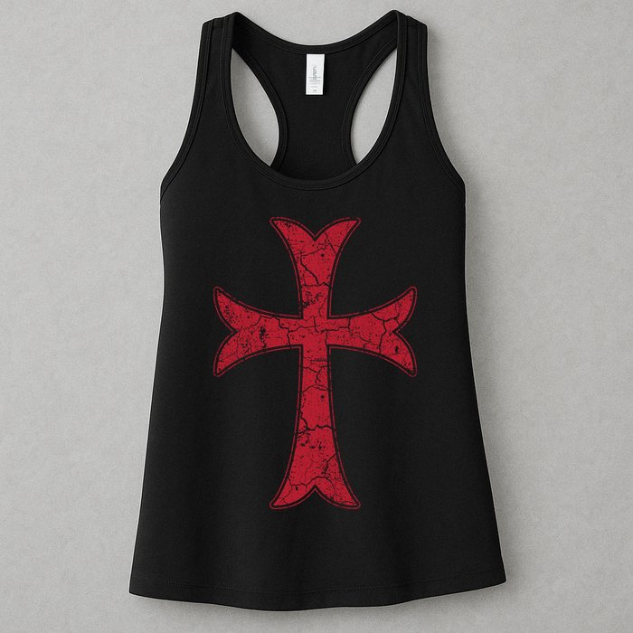 Crusader Knights Templer Cross Womens Tank Top