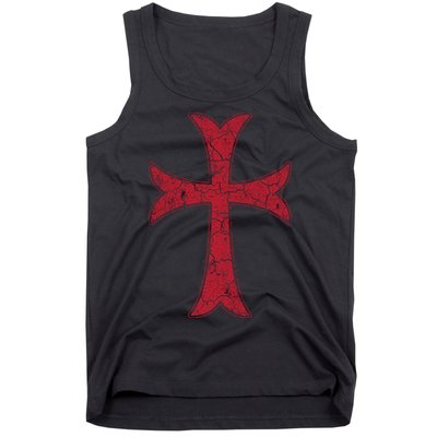 Crusader Knights Templer Cross Tank Top