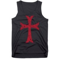 Crusader Knights Templer Cross Tank Top