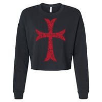 Crusader Knights Templer Cross Cropped Pullover Crew